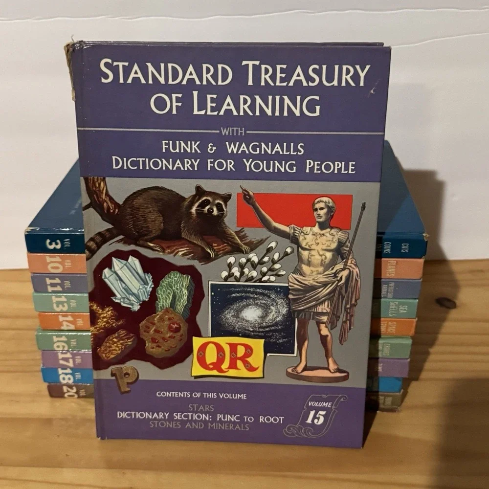 Funk & Wagnalls Standard Treasury of Learning 1960 Vintage Book Set 10 Volumes